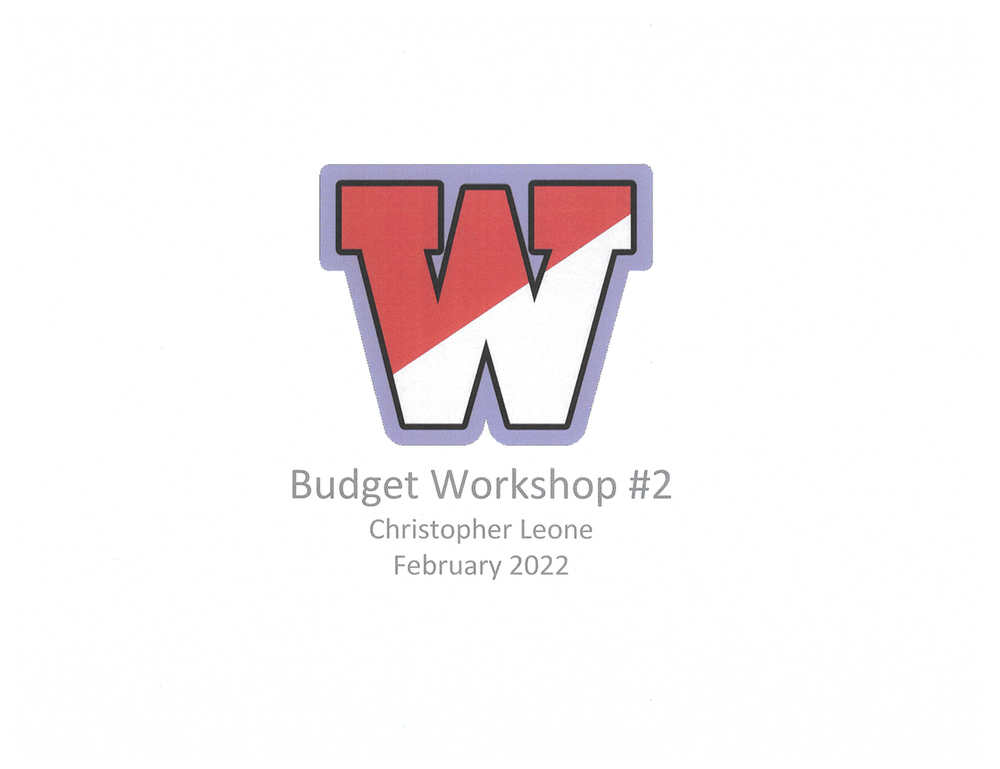 Budget Workshop Cover Page