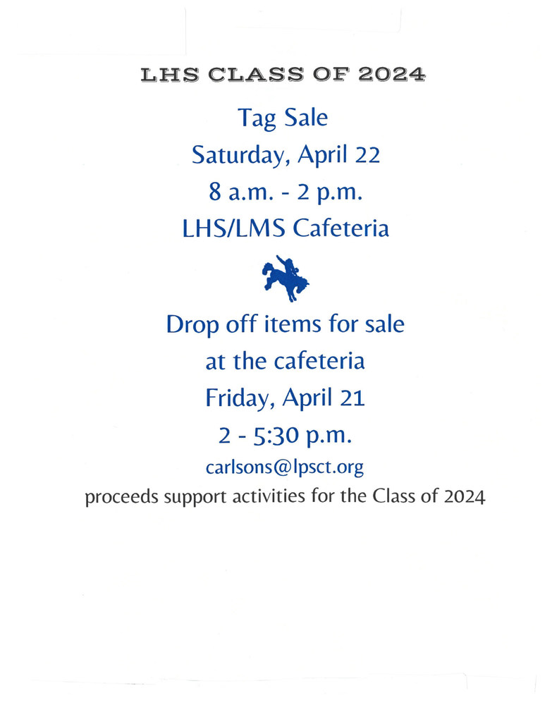 LHS Class of 2024 Tag Sale Litchfield Middle School