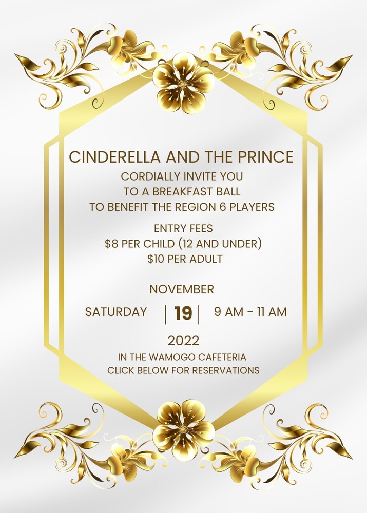 Cinderella and Prince Breakfast Flyer