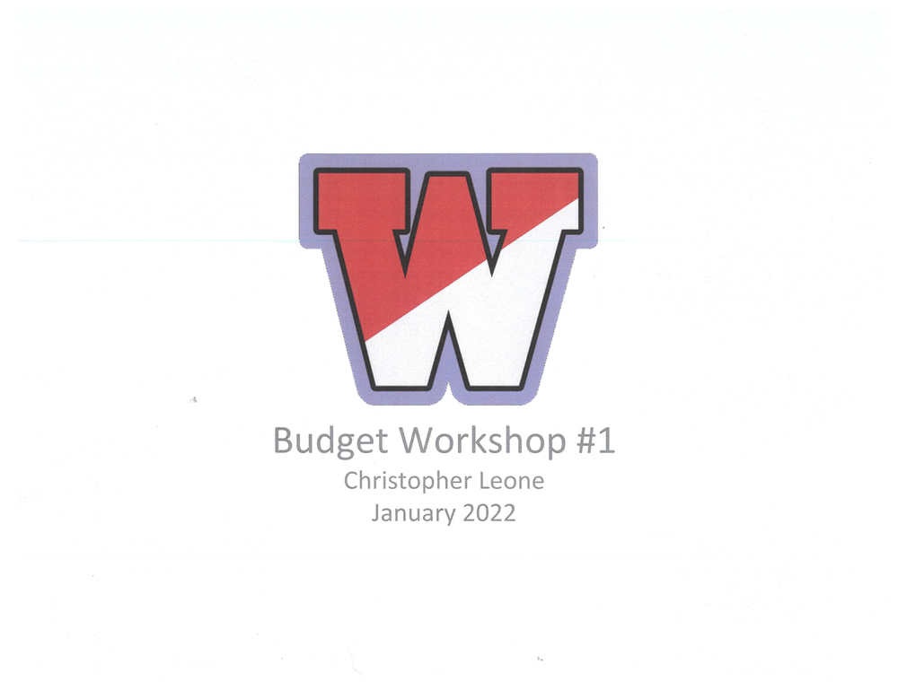 Budget Workshop Cover Page