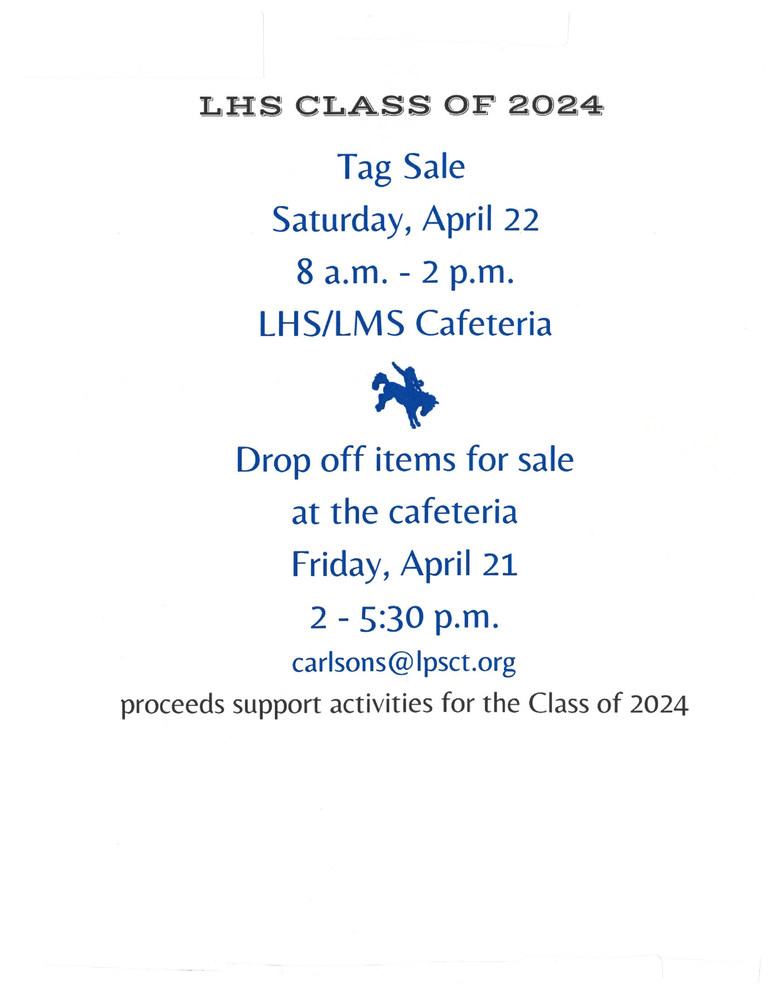 Class of 2024 Tag Sale Flyer