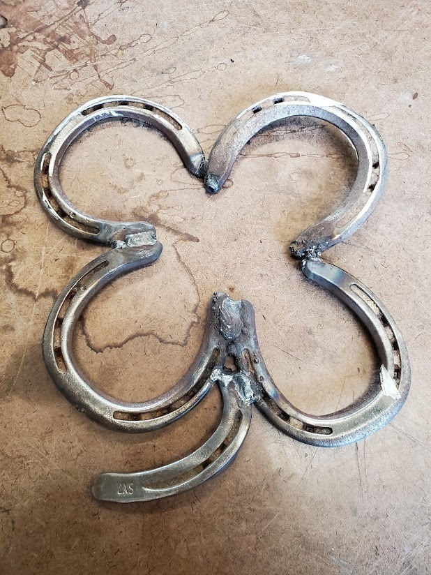 found leaf clover welding project