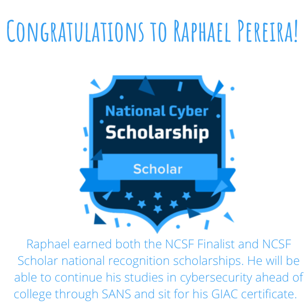 Congratulations Raphael!
